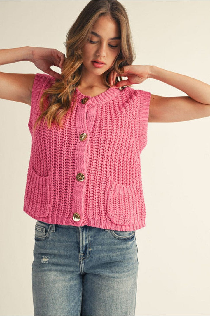 Jodifl Vest Cora Button Down Sweater Vest