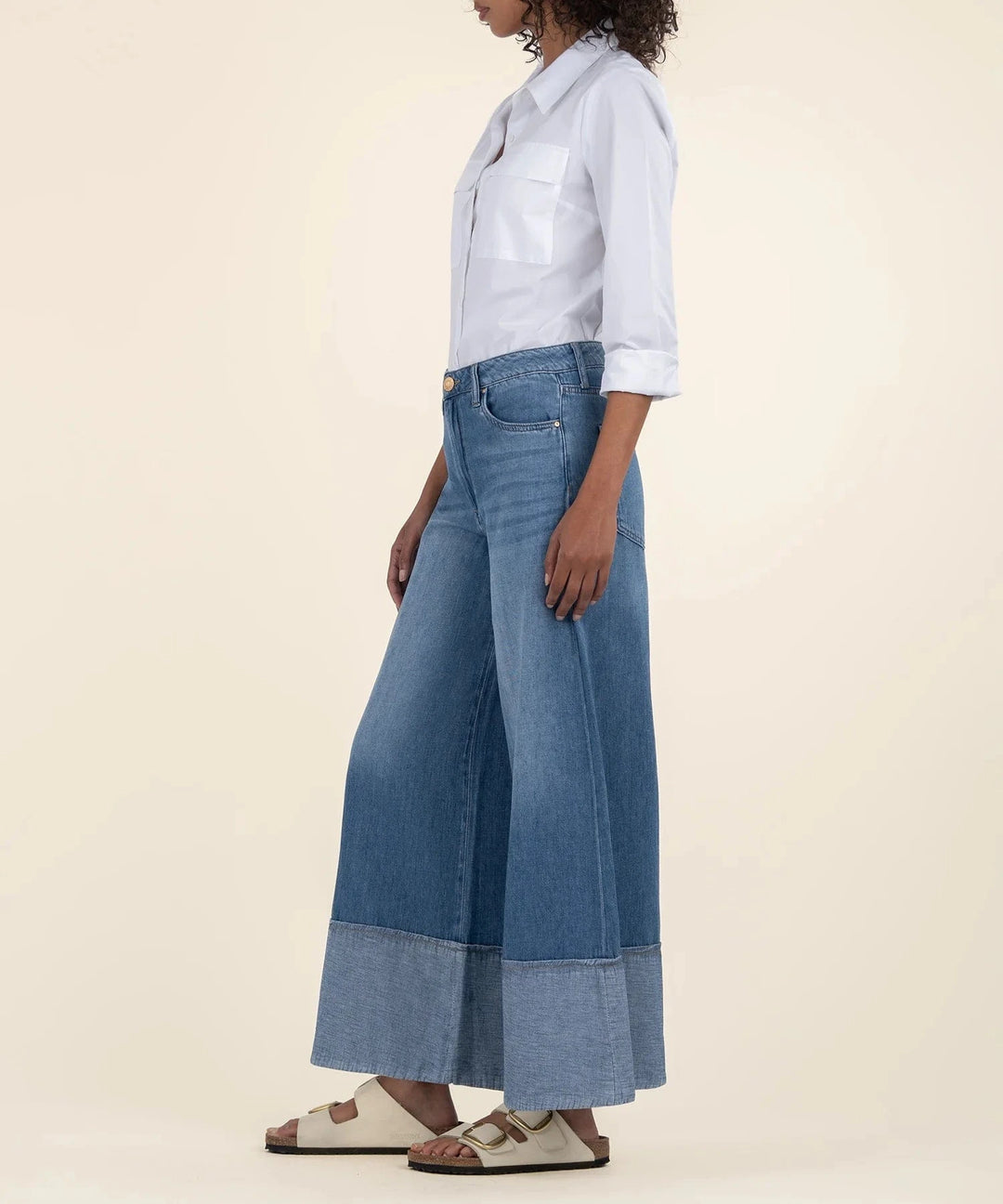 KUT from the Kloth Denim Blake High Rise Crop Wide Leg - KB59301