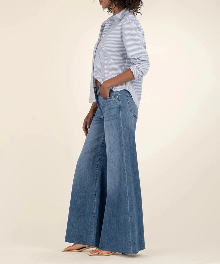 KUT from the Kloth Denim Blake High Rise Super Wide Leg - KP2181MA2