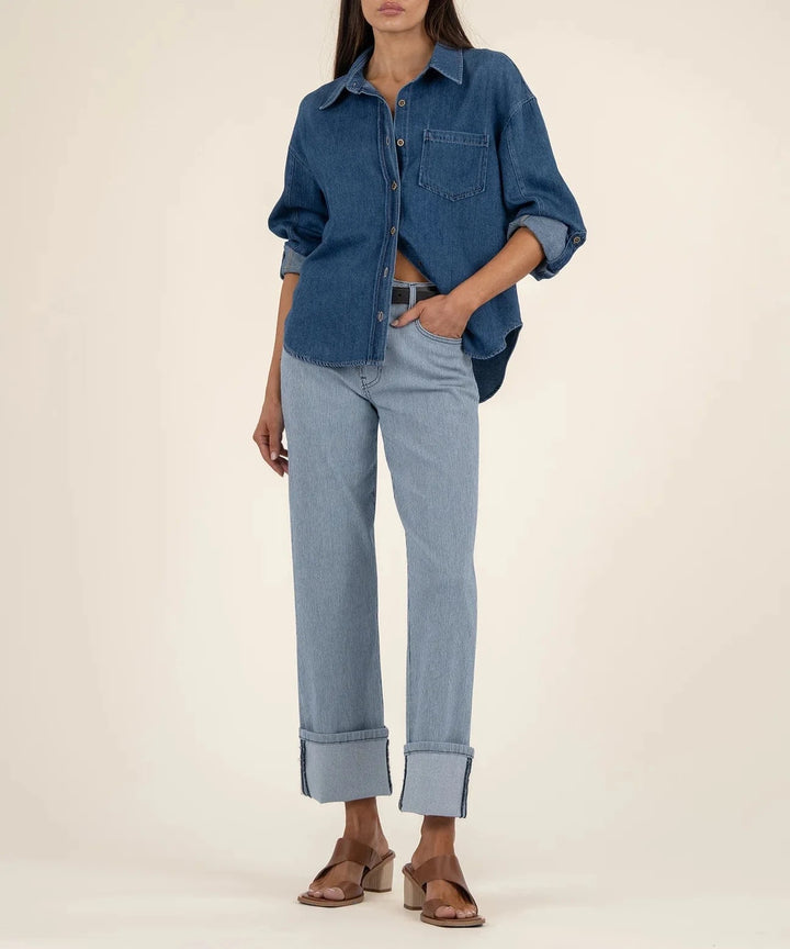 KUT from the Kloth Denim Fay High Rise Straight Leg - KP2198MA1