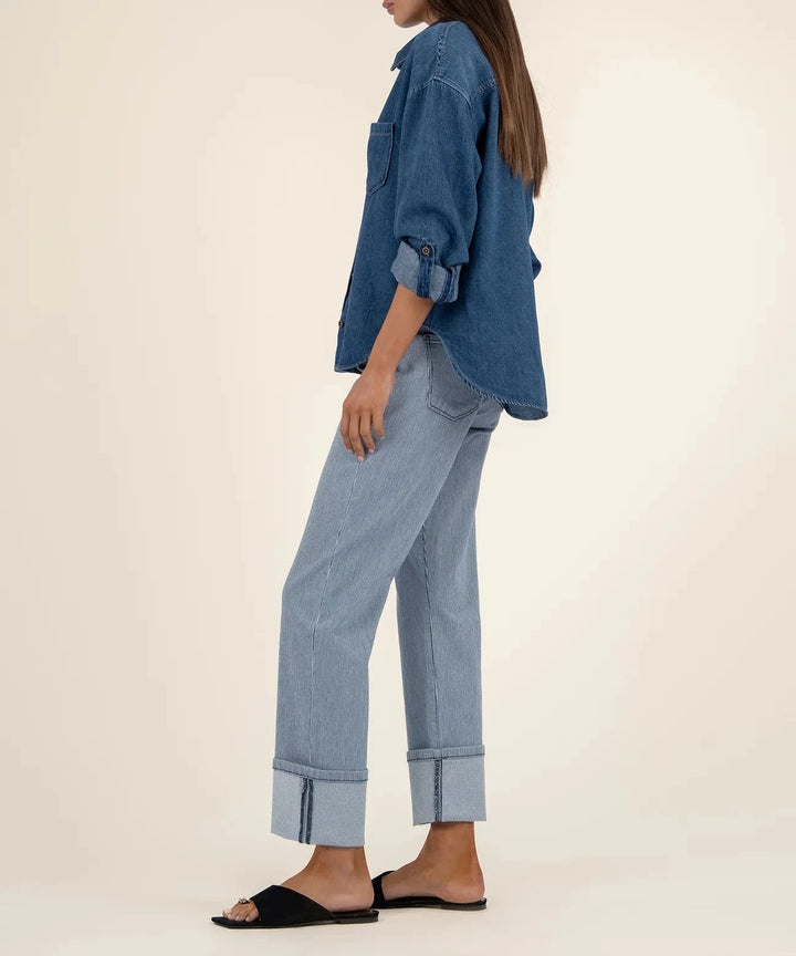 KUT from the Kloth Denim Fay High Rise Straight Leg - KP2198MA1
