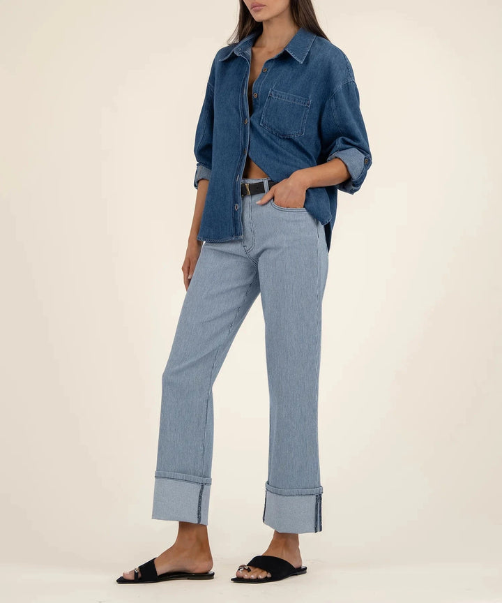 KUT from the Kloth Denim Fay High Rise Straight Leg - KP2198MA1