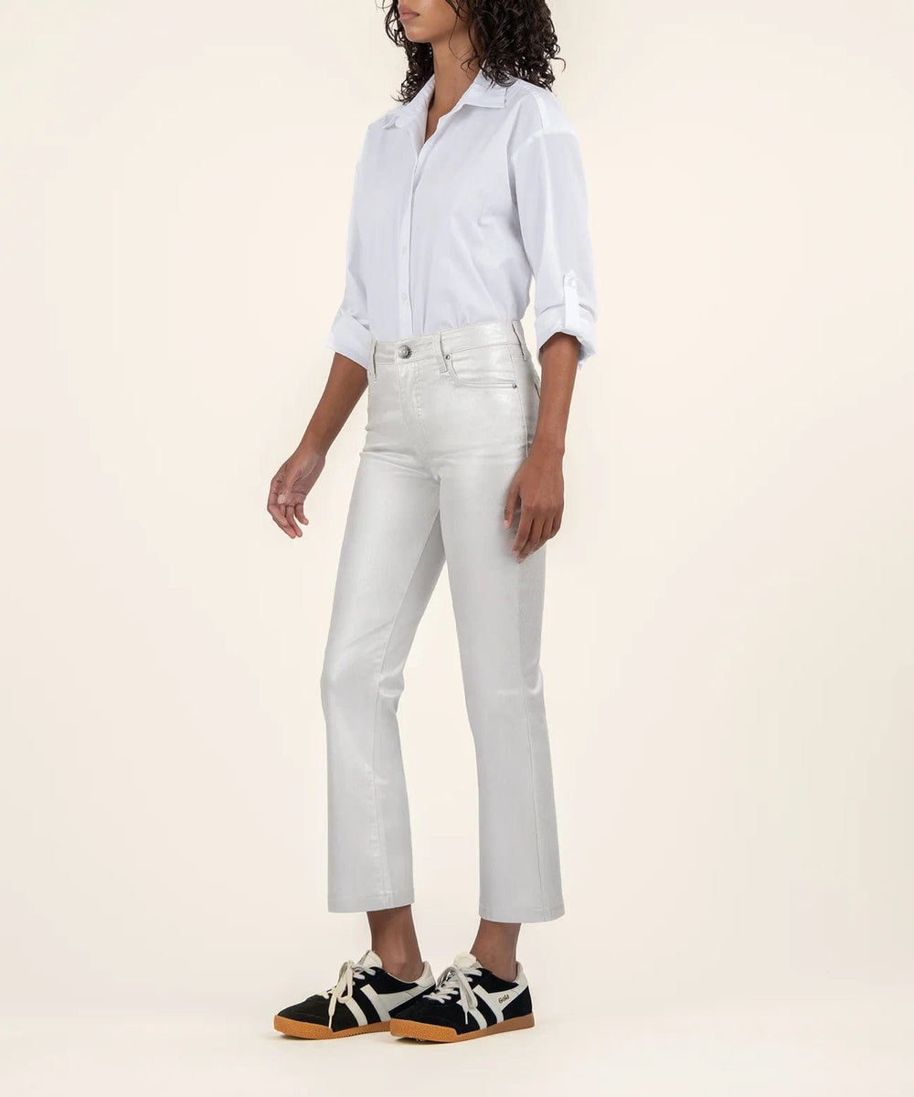 KUT from the Kloth Denim Kelsey Coated High Rise Ankle Flare - KP2107MA1