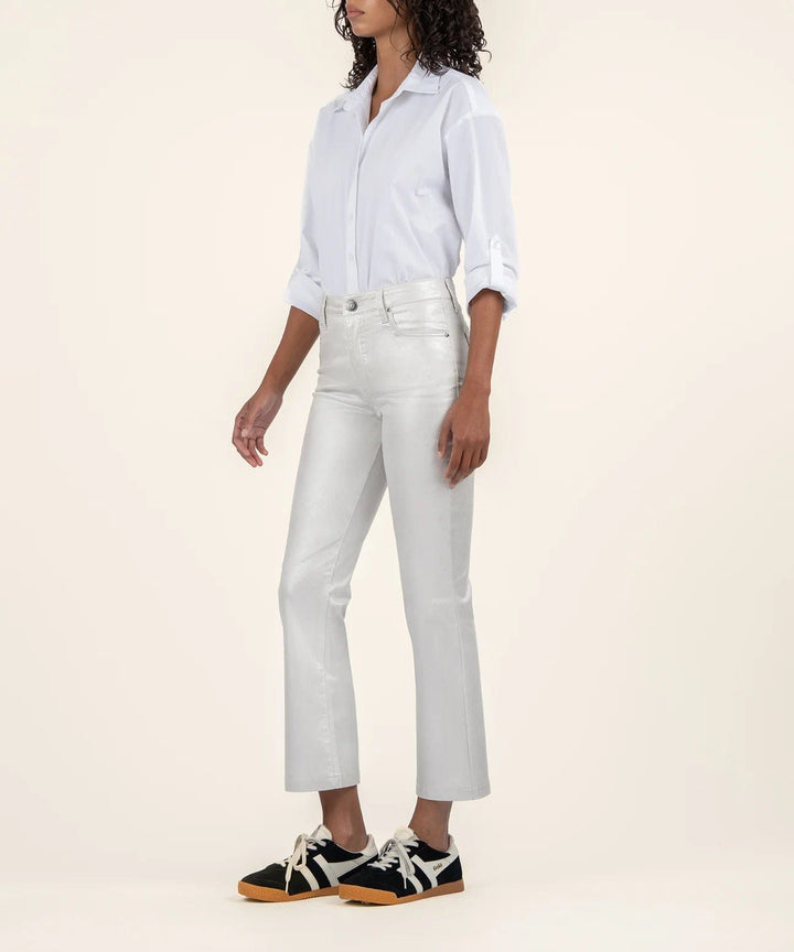 KUT from the Kloth Denim Kelsey Coated High Rise Ankle Flare - KP2107MA1