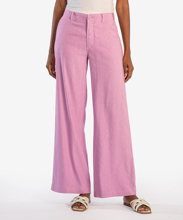 KUT from the Kloth Pant Orchid / 0 Meg Linen High Rise Wide Leg Pants