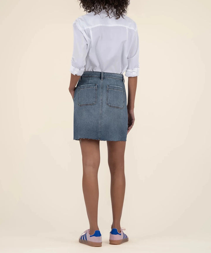 KUT from the Kloth Skirt Bristol Denim Skirt
