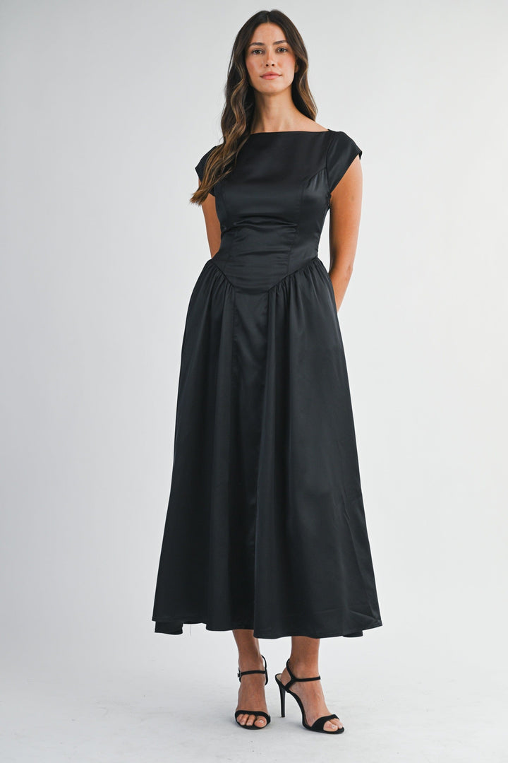 Mable Dress Ellie Satin Midi Dress