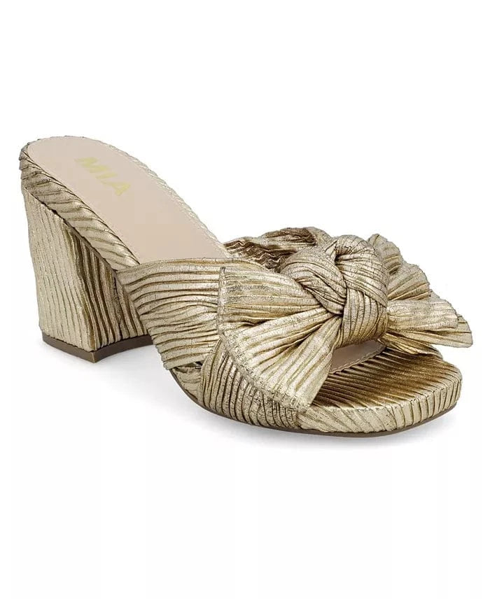 MIA Sandal Pleated Gold / 6 Mechelle Sandals