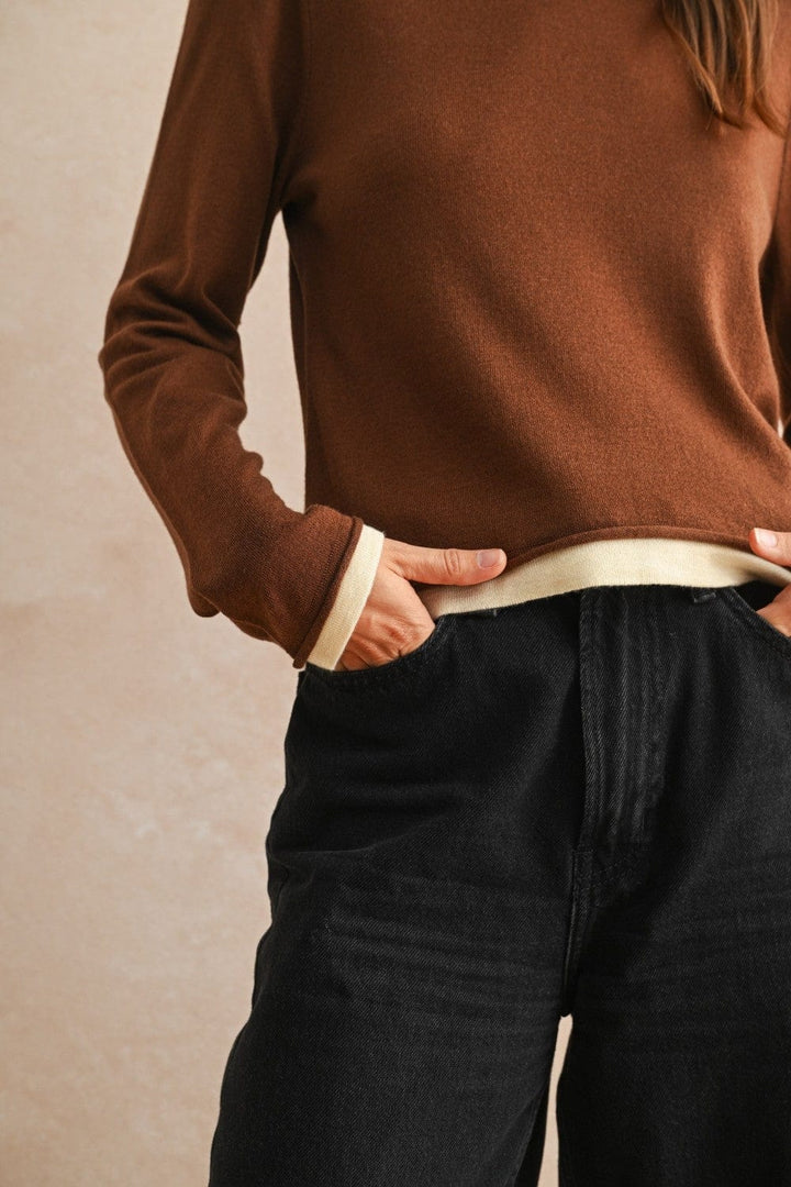 Miou Muse Top Zoey Layered Knit Top