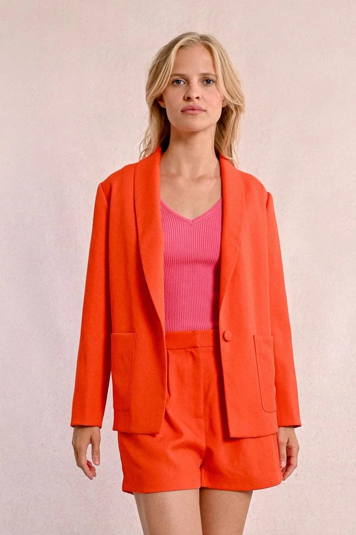 Molly Bracken Blazer Coral / XS Ashley Straight Blazer