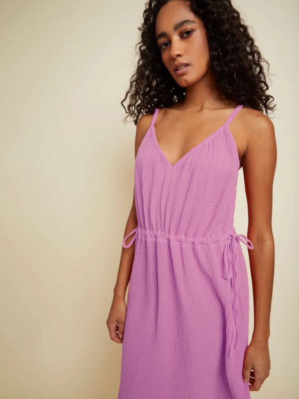 Jenessa Side Tie Dress – Teal Poppy
