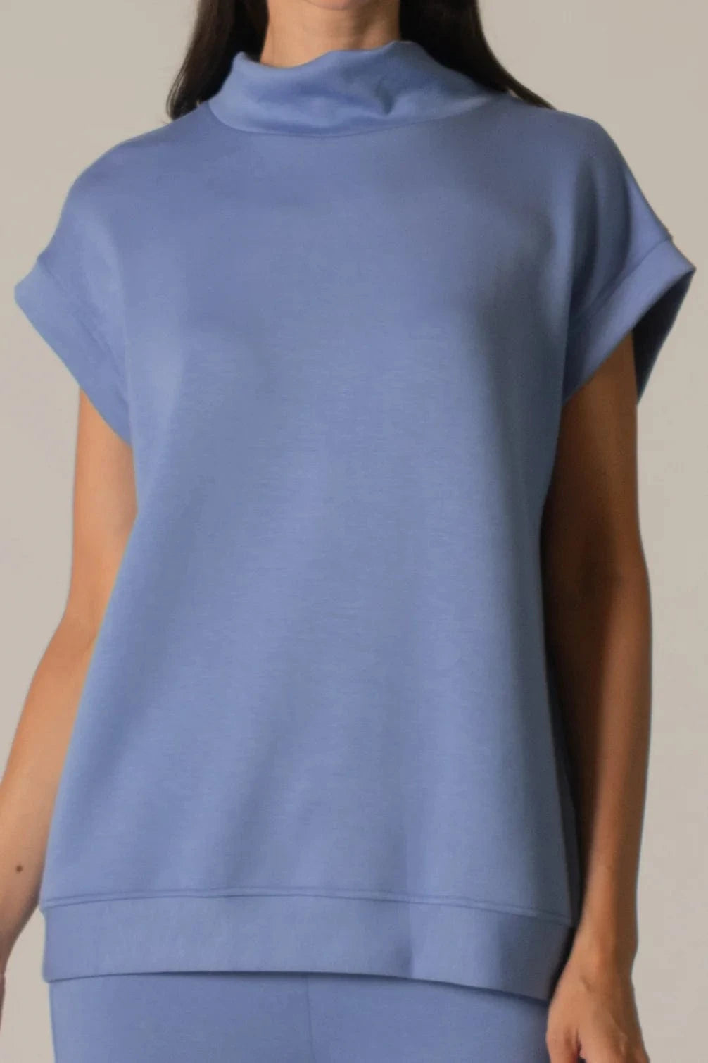 P Cill Top Cornflower Blue / XS Elison Mock Neck Top