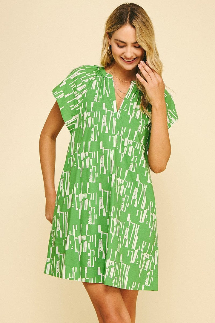 Pinch Dress Green / S Freya Floral Dress