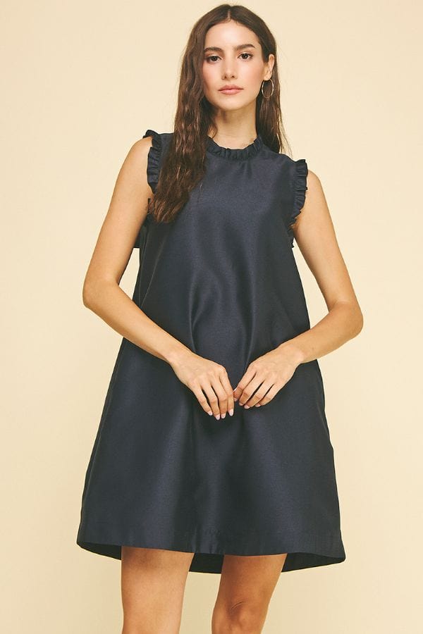 Pinch Dress Navy / S Lilah Bow Tunic Dress