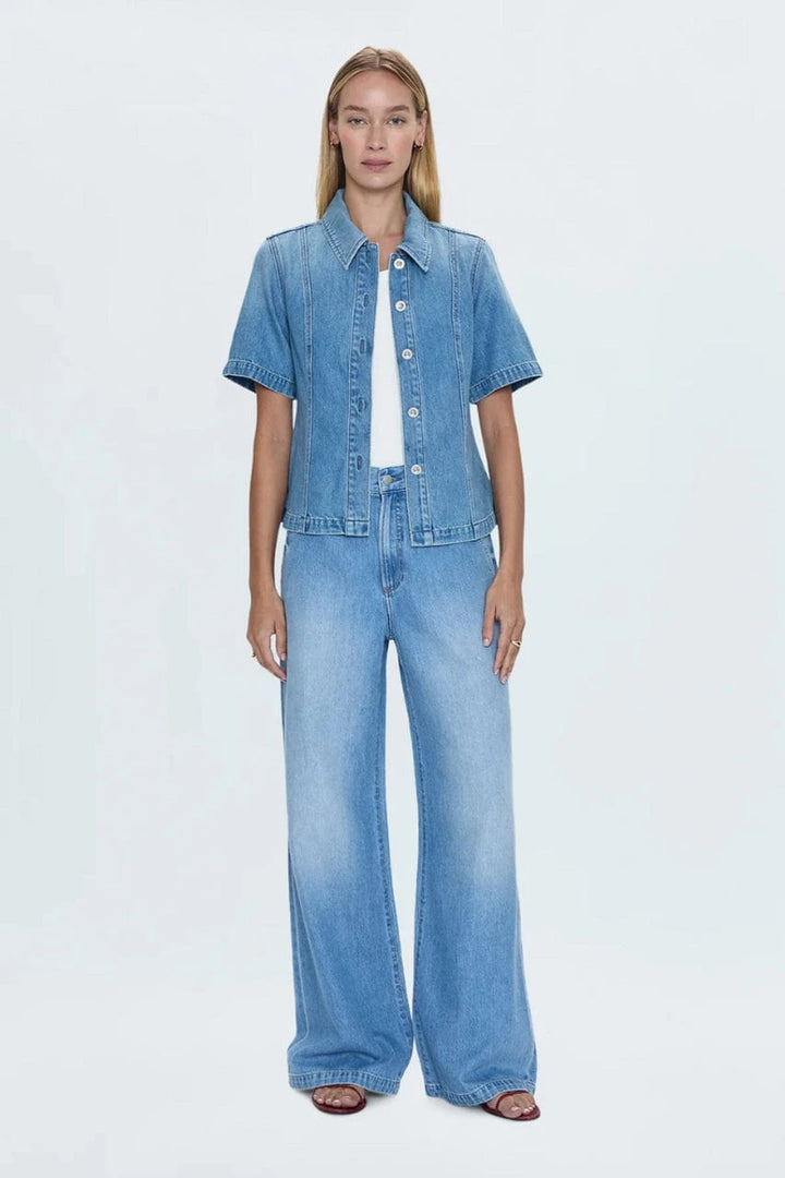Pistola Denim Dalia High Rise WIde Leg Denim