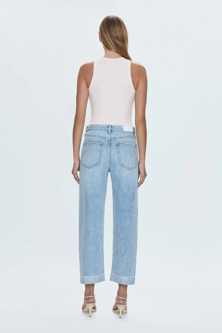 Pistola Denim Kacey Mid Rise Cuffed Straight Jean