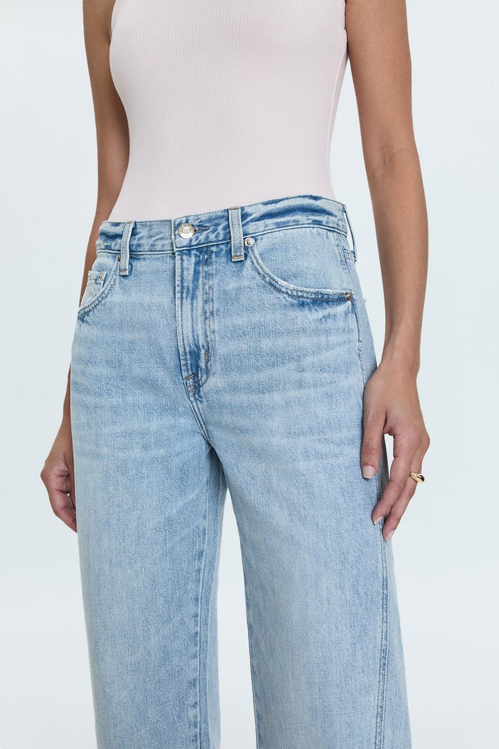 Pistola Denim Kacey Mid Rise Cuffed Straight Jean