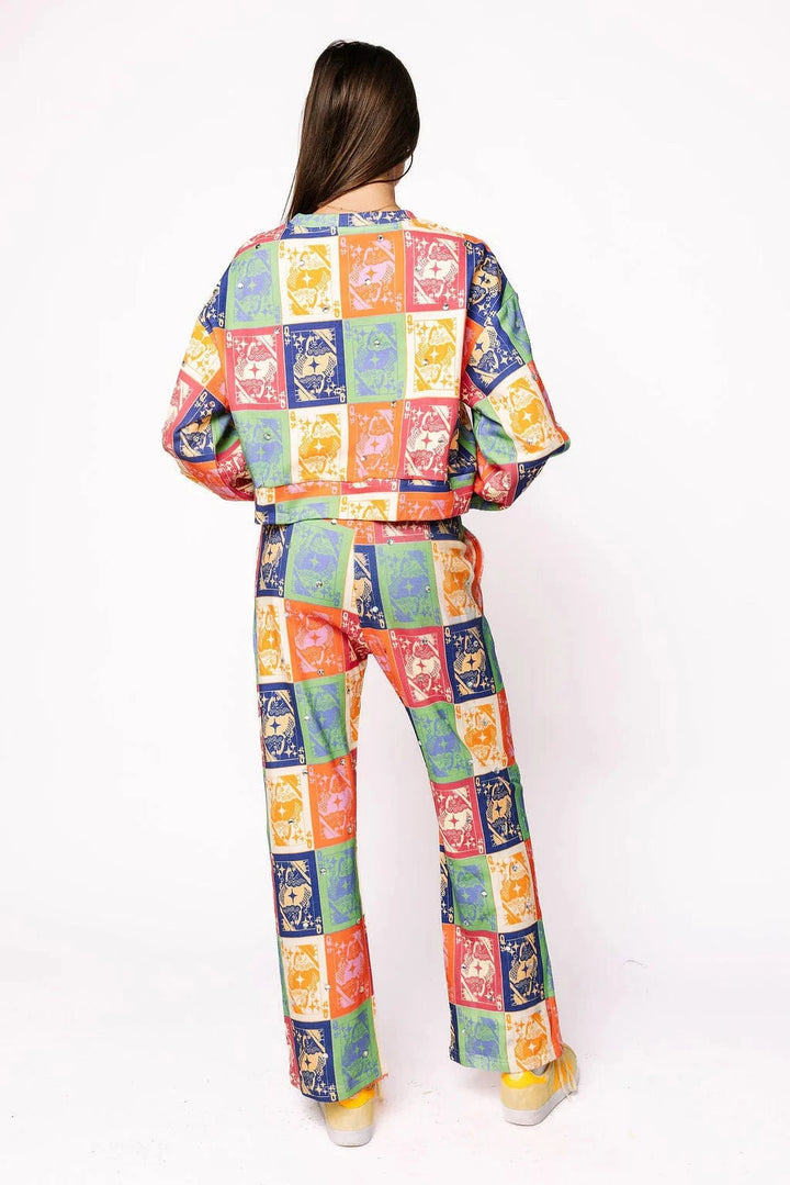 Queen of Sparkles Sweatshirt Fall Colorblock Queen Logo Sweatshirt