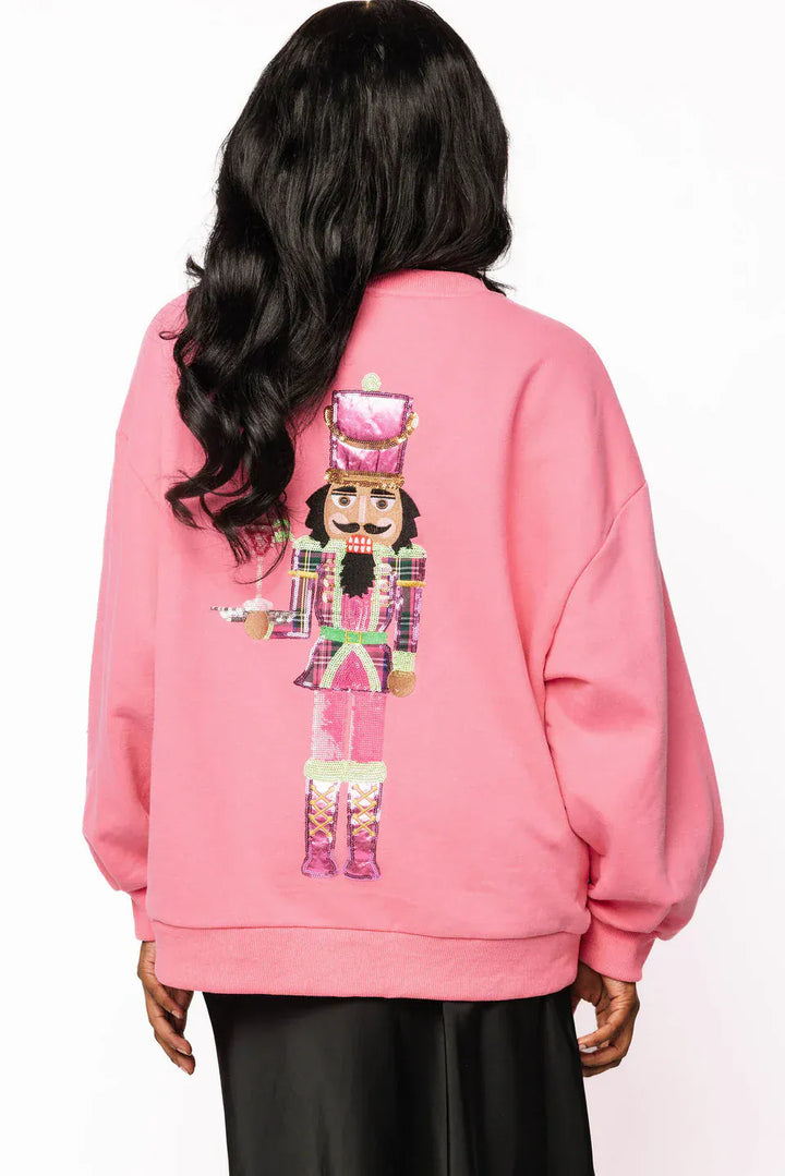 Queen of Sparkles Sweatshirt Hot Pink Serving Cosmo Nutcracker Sweatshirt