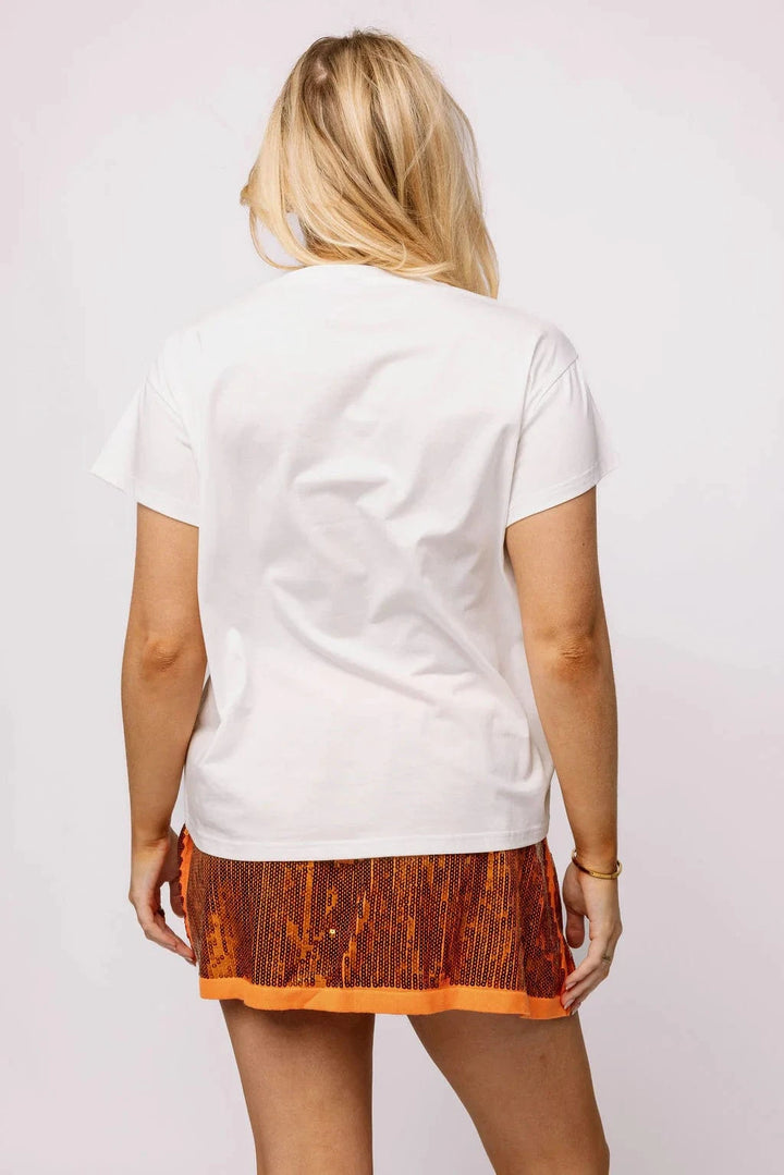 Queen of Sparkles Tee Licensed Texas Metallic Word with Icons Tee