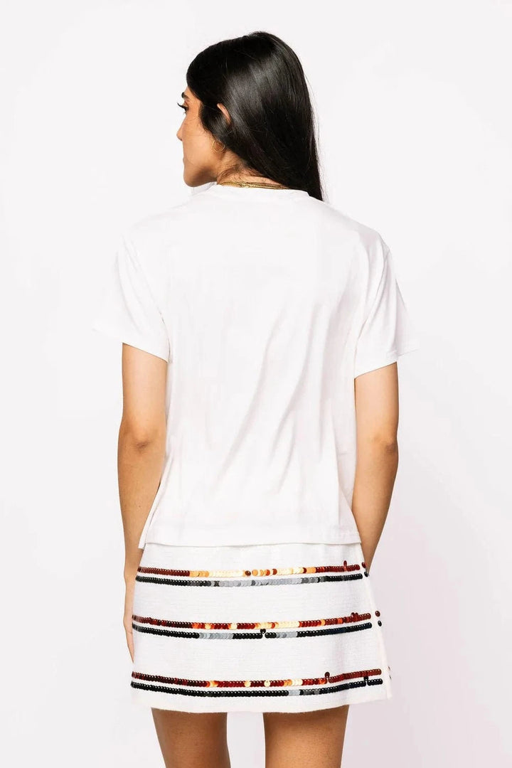 Queen of Sparkles Tee Licensed Texas Sequin Flower Tee