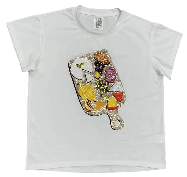 Queen of Sparkles Tee White / XS Charcuterie Board Tee