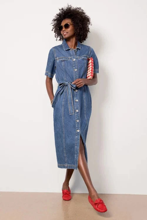 Sanctuary Dress Alma Denim Midi Dress
