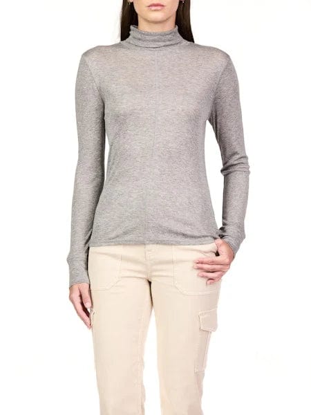 Sanctuary Tee Exposed Seams Mock Neck Tee