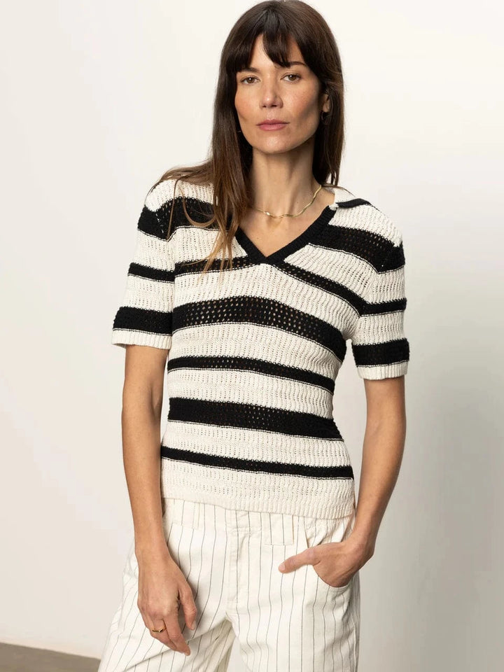 Sanctuary Top Knitted Collared Top