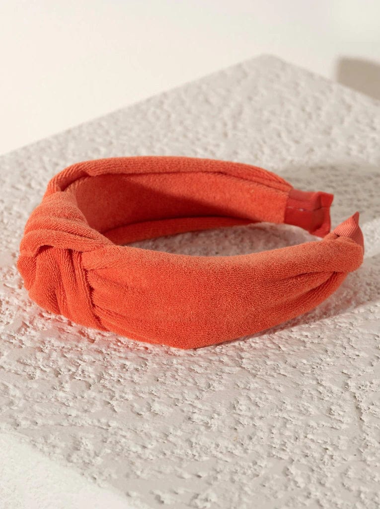 Shiraleah Headbands Orange Knotted Terry Headband