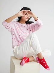Shiraleah Sweatshirt Blush / S Love Hearts Sweatshirt