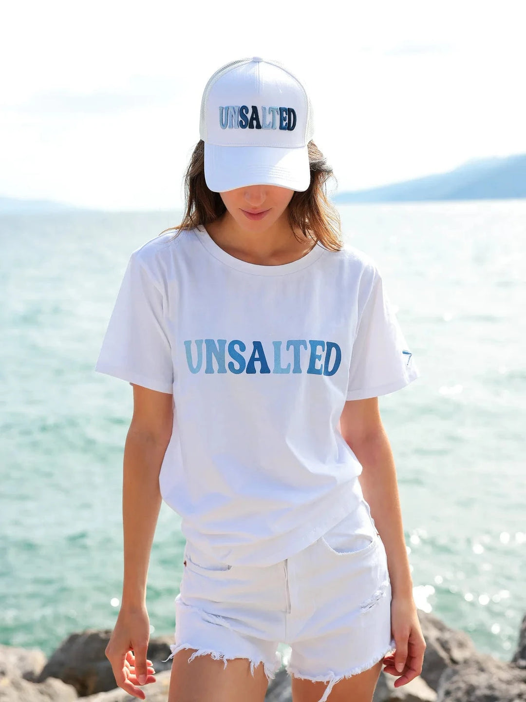 Shiraleah Trucker Hats White Unsalted Trucker Hat