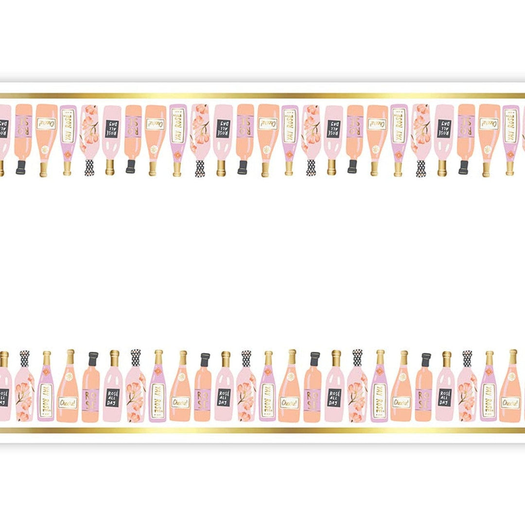 Slant Collections Decor Foil Table Runner - Champagne Bottles
