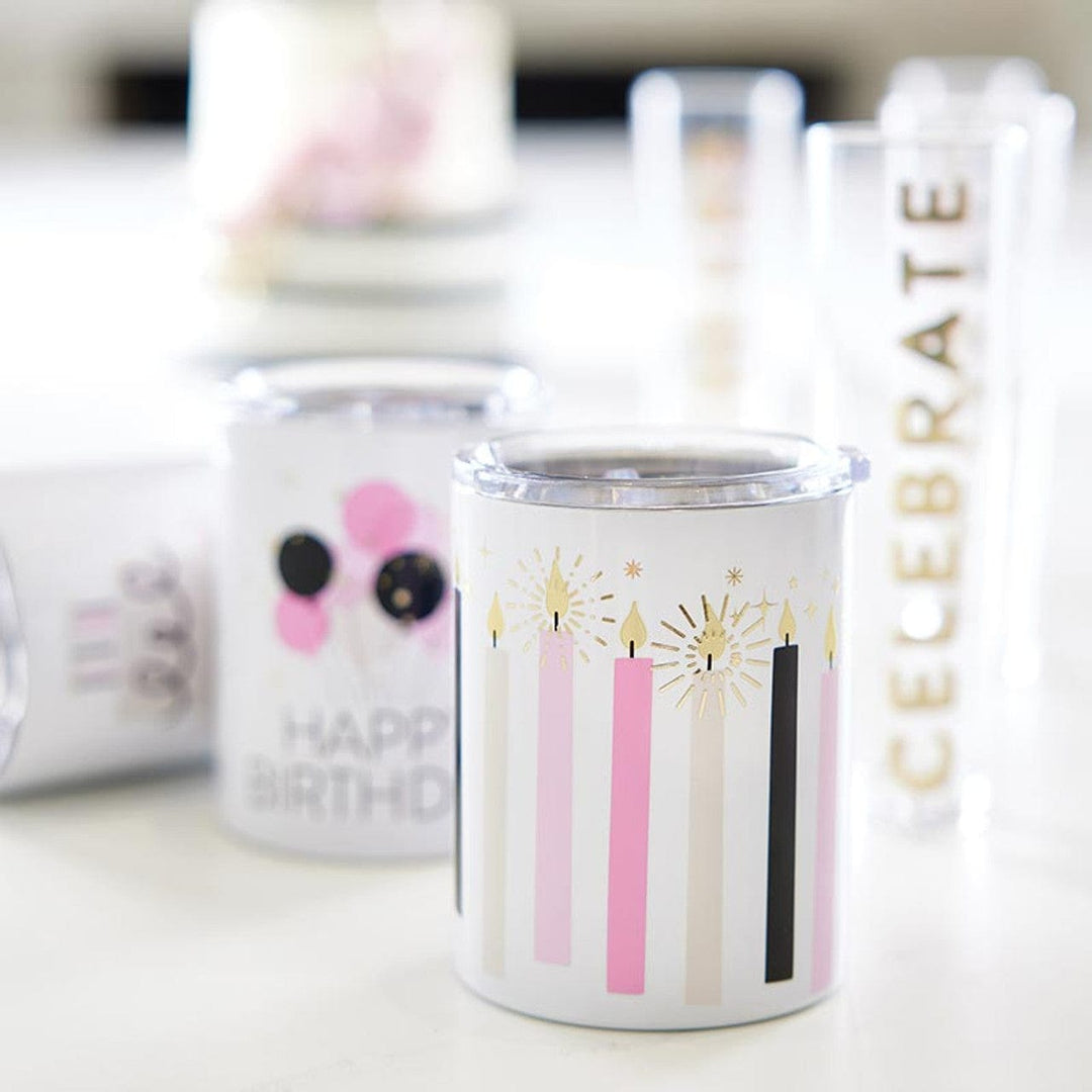 Slant Collections Tumbler Happy Birthday Balloons Tumbler