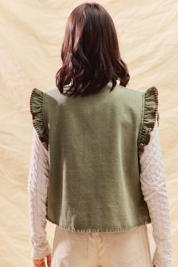 So Me Top Emerie Ruffled Vest Top