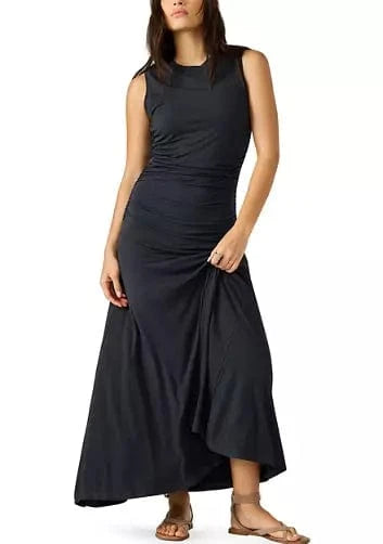 blue dress for baby girl Steve Madden Monika Mock Neck Sleeveless Sheath Dress, Womens, 2, Black main image 1