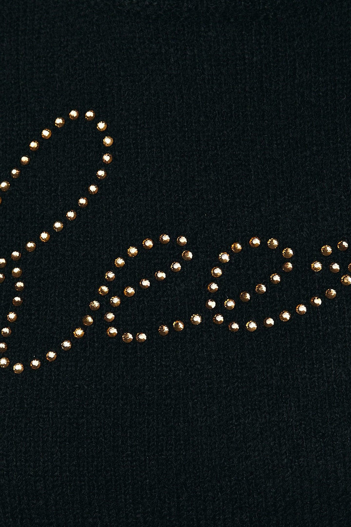 Sunday Edition Sweater Cheers Rhinestone Sweater