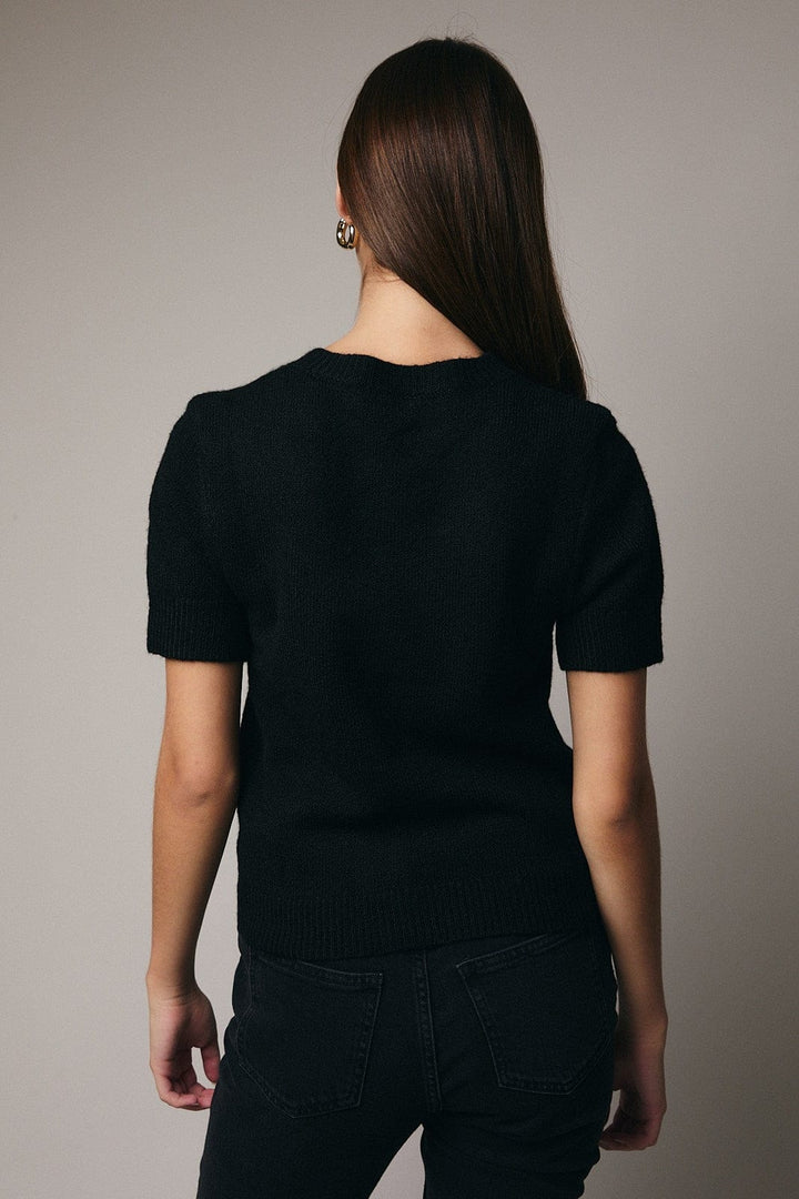 Sunday Edition Sweater Cheers Rhinestone Sweater