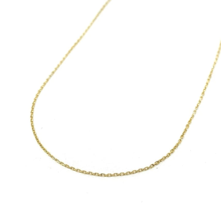 The Sis Kiss Necklace Gold Skinny Cable Chain Necklace | Threader Charm Necklace