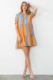 THML Dress Kanani Striped Multi Color Dress