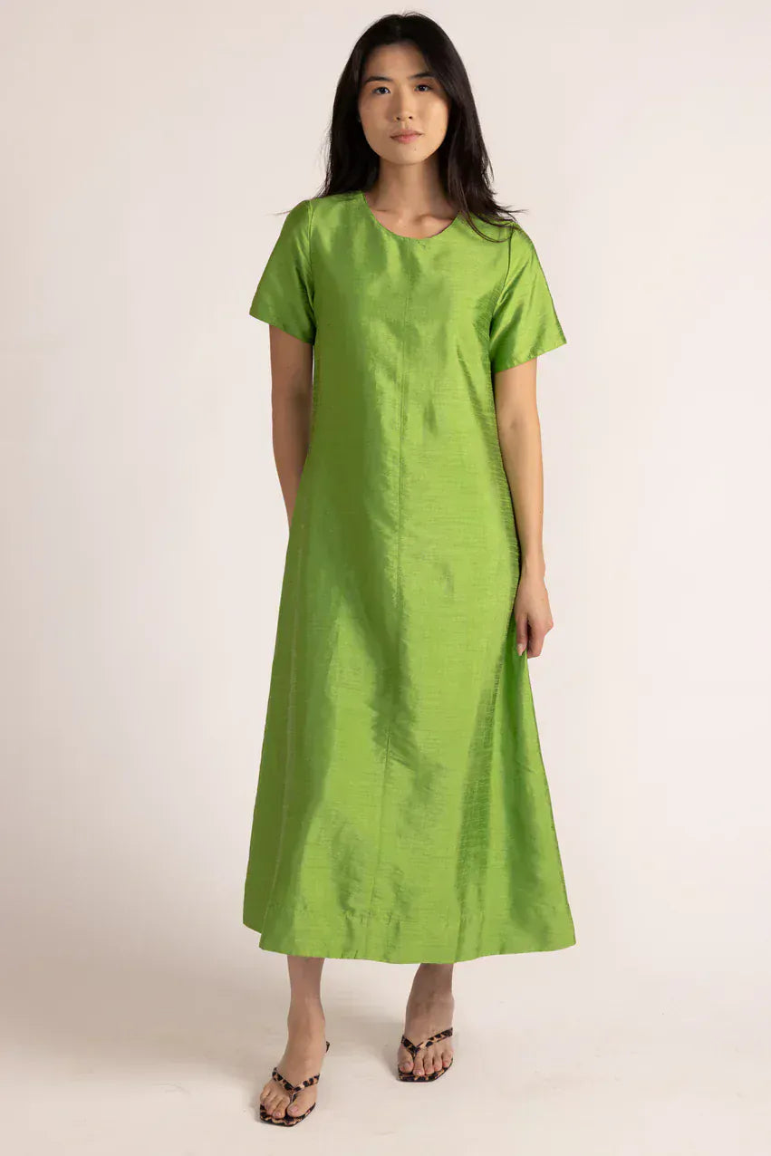 green dress xs Stylish Green Satin Fit & Flare Strapless Cocktail Dress (XS, green)