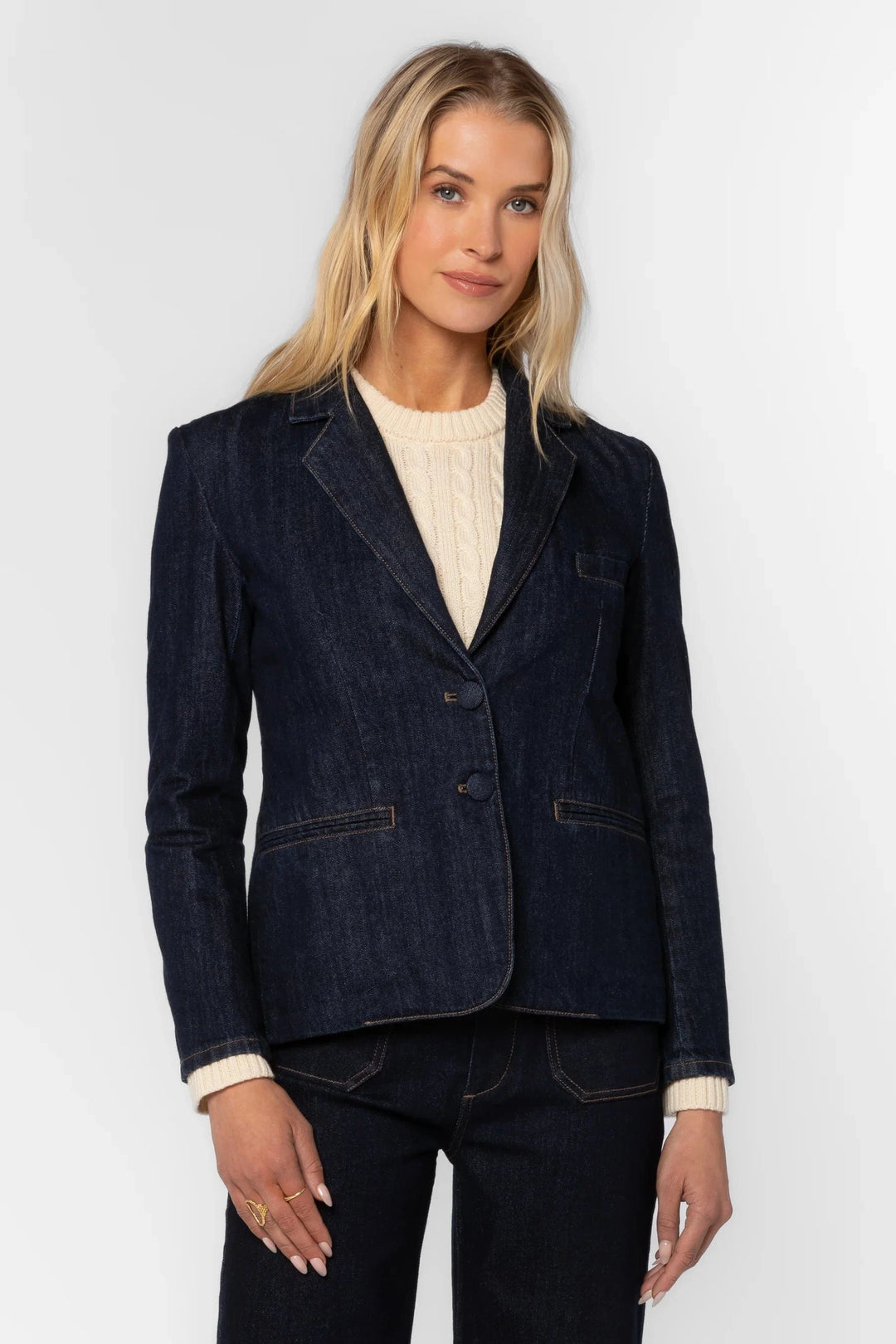 Velvet Heart Blazer Aristide Raw Blue Blazer