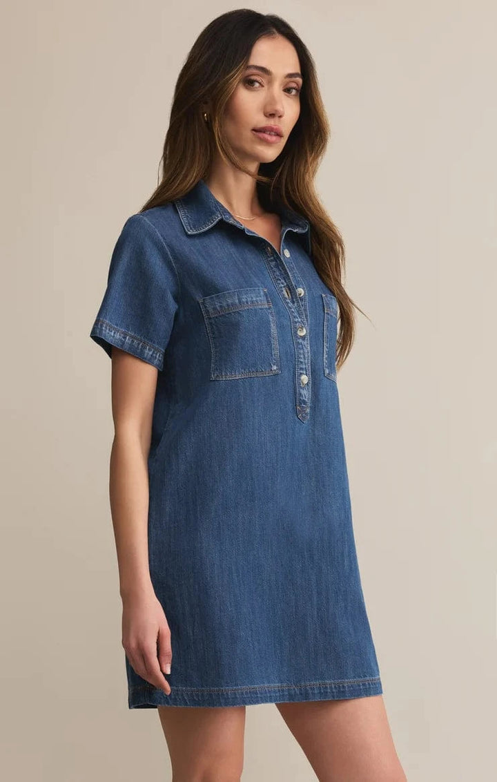 Z Supply Dress Kellie Denim Mini Dress