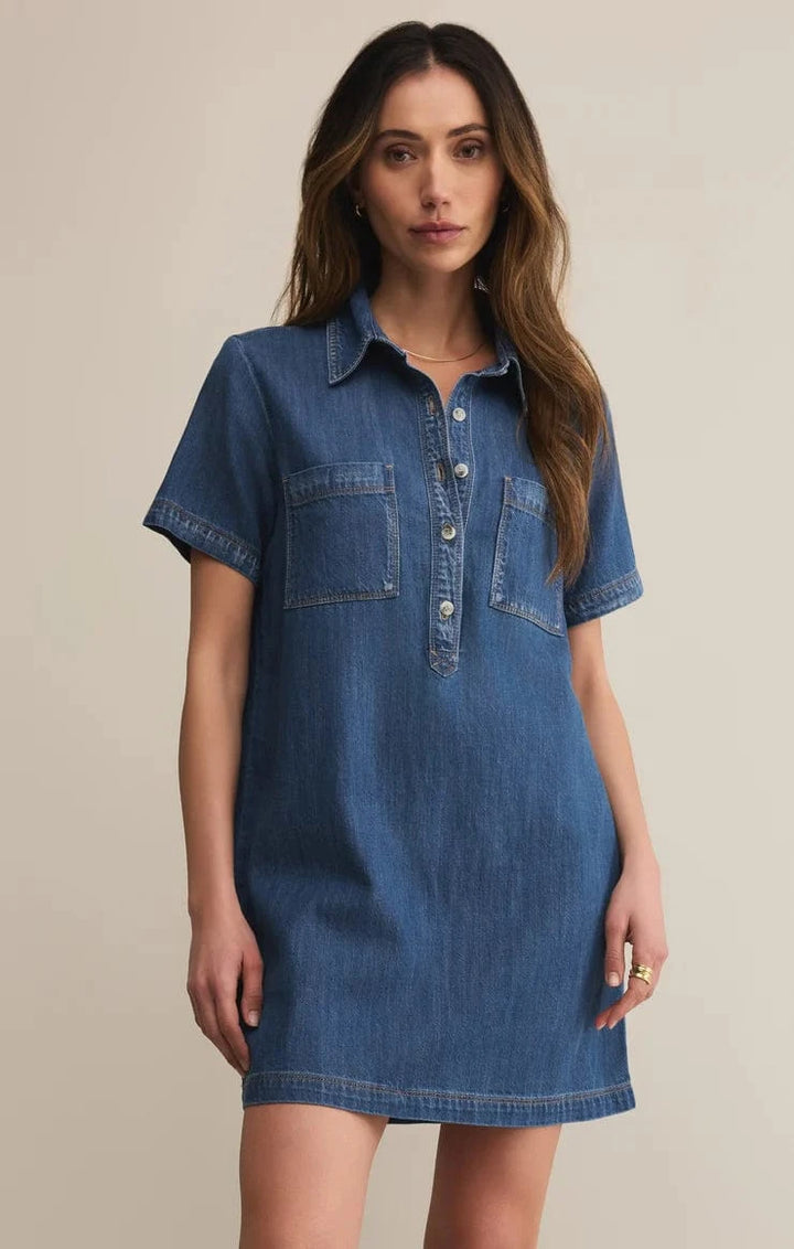 Z Supply Dress Medium Inidgo / XS Kellie Denim Mini Dress