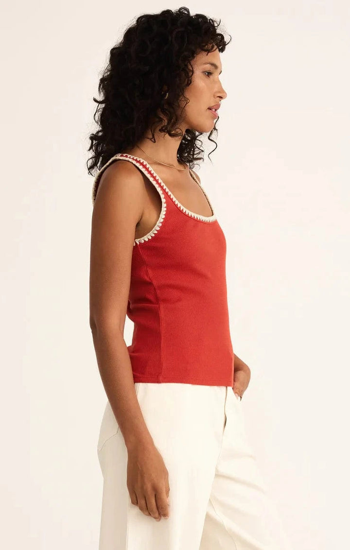 Z Supply Tank Jaidynn Whipstitch Rib Tank