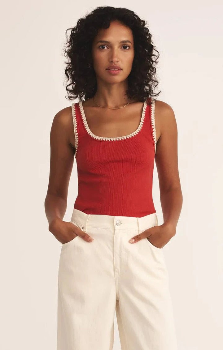 Z Supply Tank Jaidynn Whipstitch Rib Tank