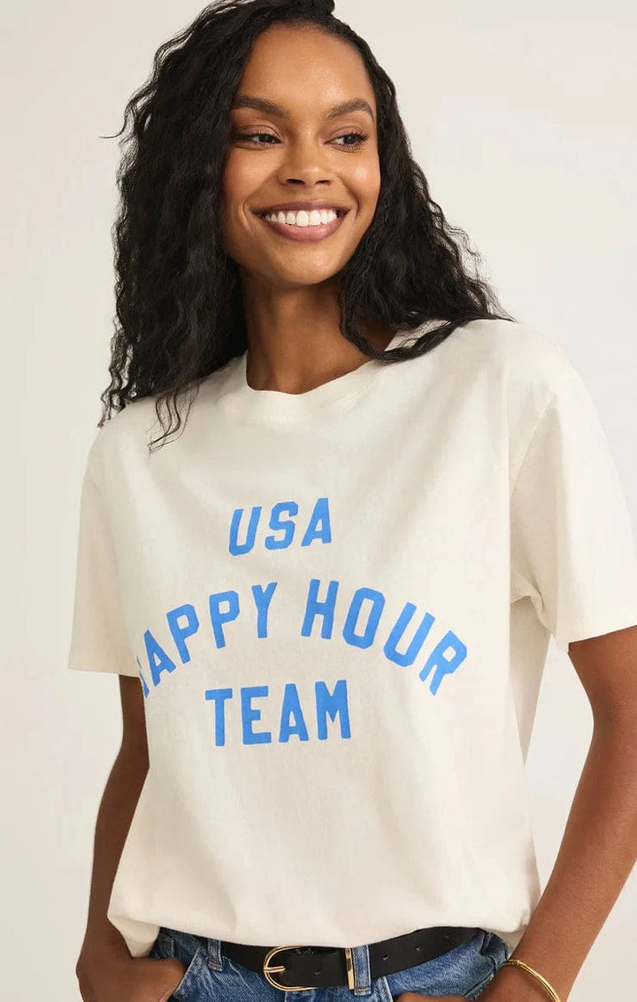 Z Supply Tee Team Happy Boyfriend Tee