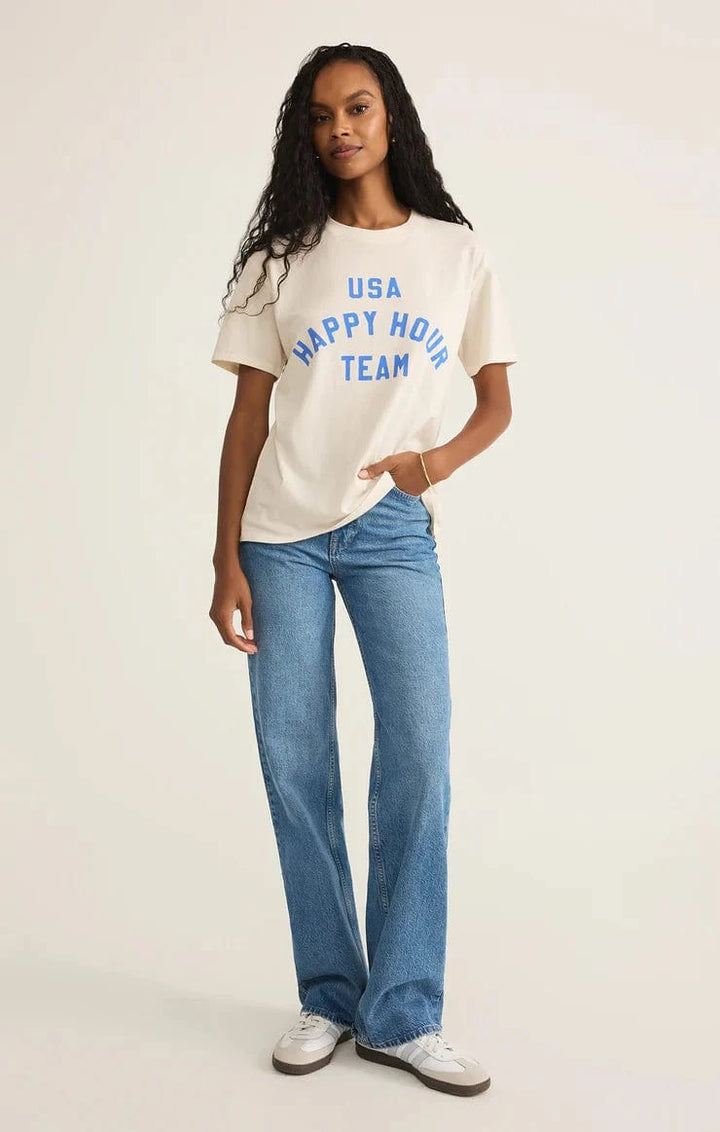 Z Supply Tee Team Happy Boyfriend Tee