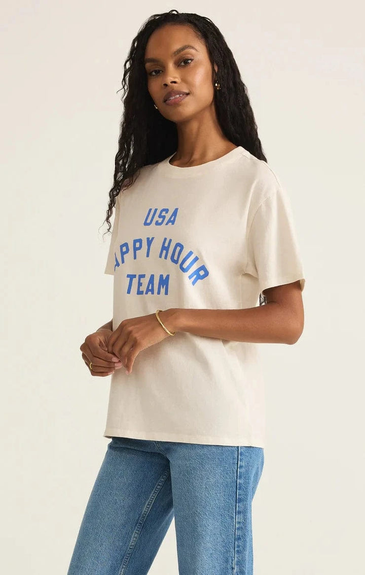 Z Supply Tee Team Happy Boyfriend Tee
