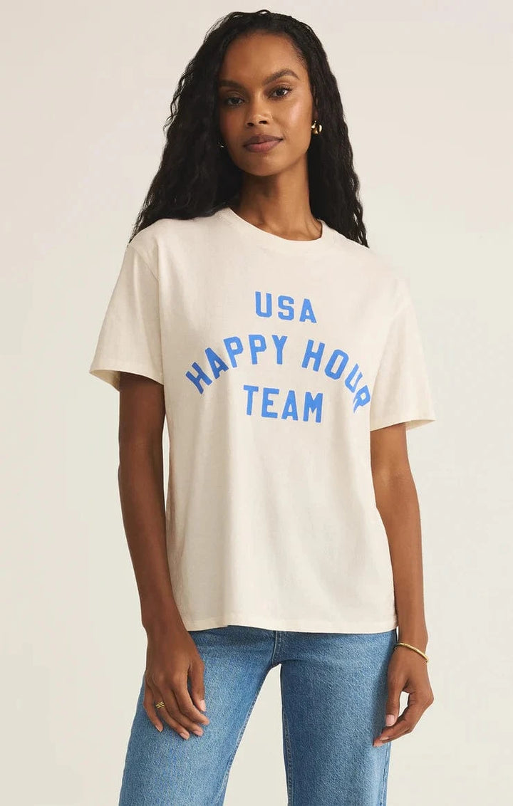 Z Supply Tee Team Happy Boyfriend Tee